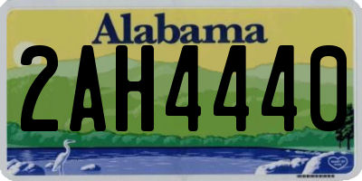 AL license plate 2AH4440