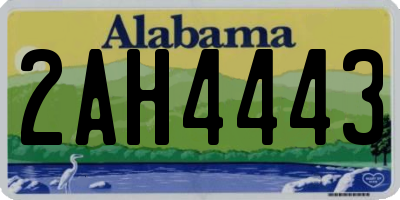 AL license plate 2AH4443