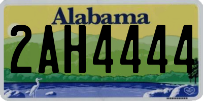 AL license plate 2AH4444