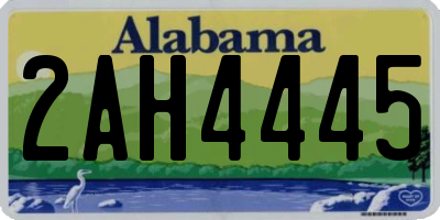 AL license plate 2AH4445