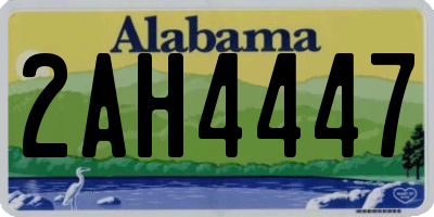 AL license plate 2AH4447
