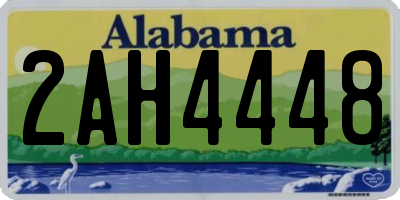 AL license plate 2AH4448