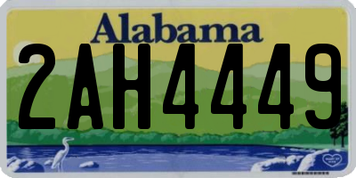 AL license plate 2AH4449
