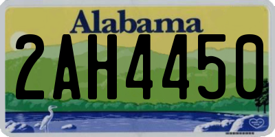 AL license plate 2AH4450