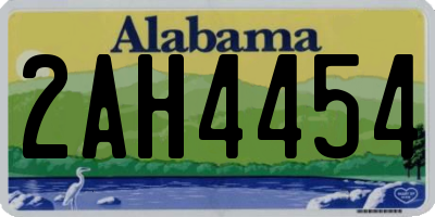 AL license plate 2AH4454