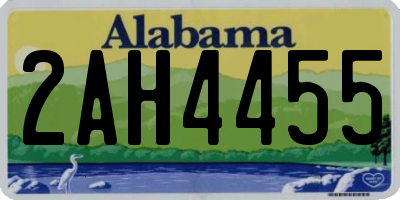 AL license plate 2AH4455