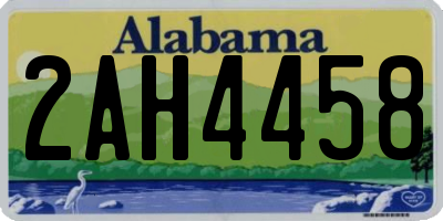 AL license plate 2AH4458
