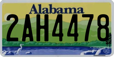 AL license plate 2AH4478