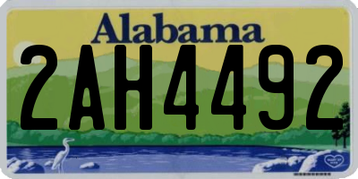 AL license plate 2AH4492