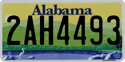 AL license plate 2AH4493