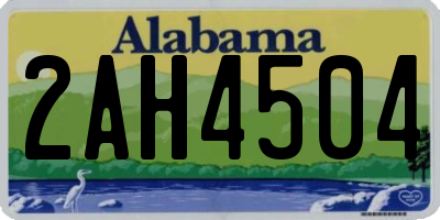 AL license plate 2AH4504