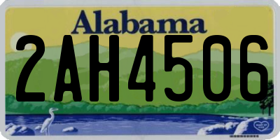 AL license plate 2AH4506