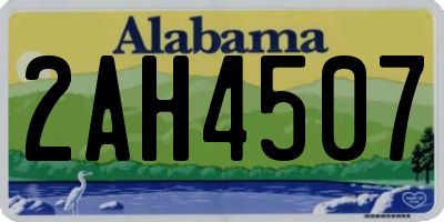 AL license plate 2AH4507