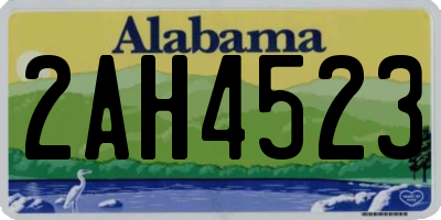AL license plate 2AH4523