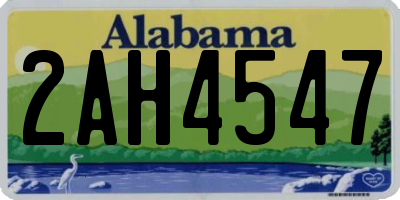 AL license plate 2AH4547