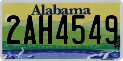 AL license plate 2AH4549
