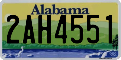AL license plate 2AH4551