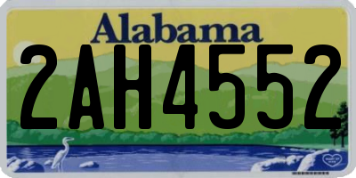 AL license plate 2AH4552