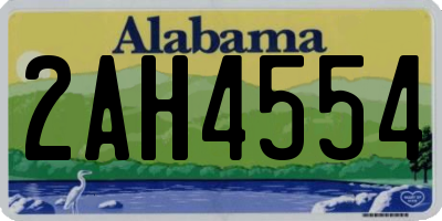 AL license plate 2AH4554