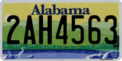 AL license plate 2AH4563