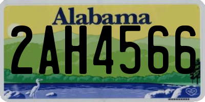AL license plate 2AH4566