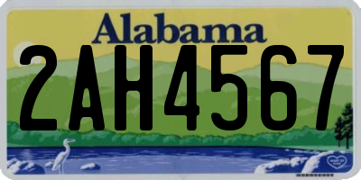 AL license plate 2AH4567