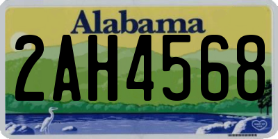 AL license plate 2AH4568