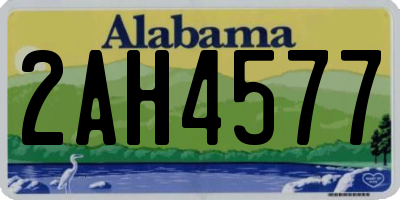 AL license plate 2AH4577