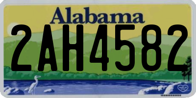 AL license plate 2AH4582