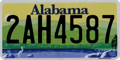 AL license plate 2AH4587