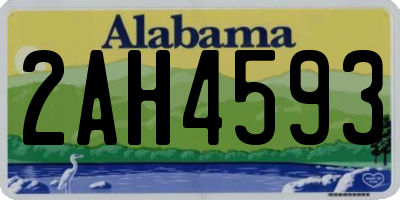 AL license plate 2AH4593