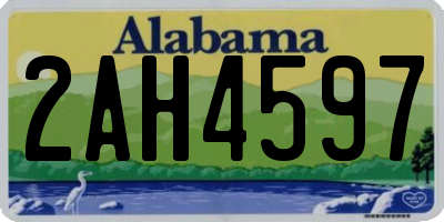 AL license plate 2AH4597