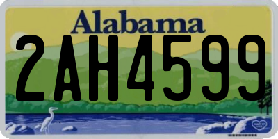 AL license plate 2AH4599
