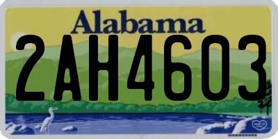 AL license plate 2AH4603