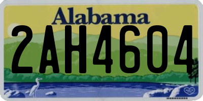 AL license plate 2AH4604