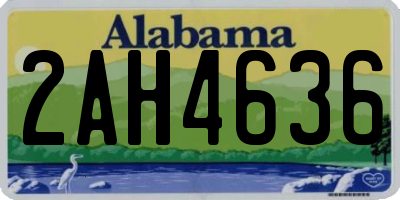 AL license plate 2AH4636