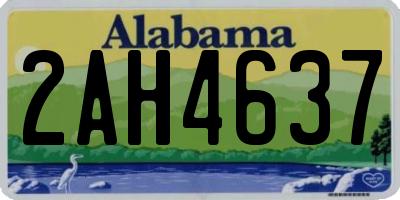 AL license plate 2AH4637