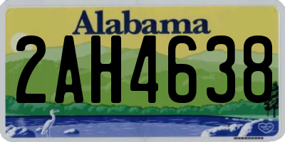 AL license plate 2AH4638