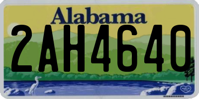 AL license plate 2AH4640