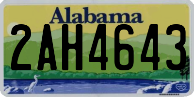 AL license plate 2AH4643