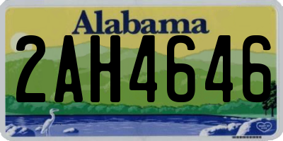 AL license plate 2AH4646