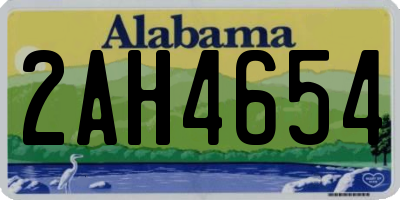 AL license plate 2AH4654