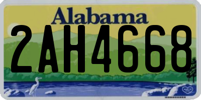 AL license plate 2AH4668