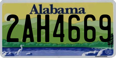 AL license plate 2AH4669