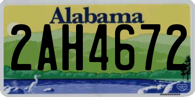 AL license plate 2AH4672