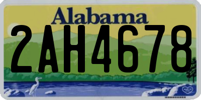 AL license plate 2AH4678