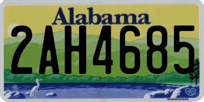AL license plate 2AH4685