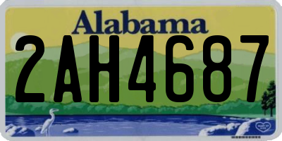 AL license plate 2AH4687