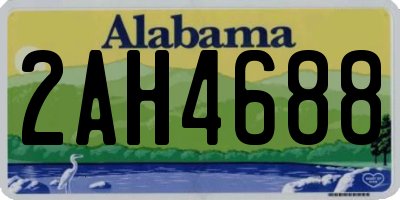AL license plate 2AH4688