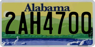 AL license plate 2AH4700